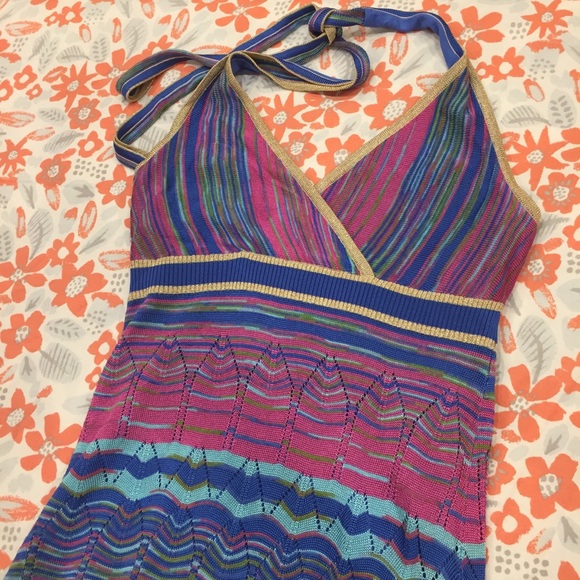 Guess Dresses & Skirts - Colorful Guess Knit Halter Dress